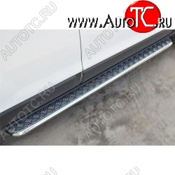 35 549 р. Широкая защита порогов с трубой диаметром 42 мм SLITKOFF v3 Ford Ranger DoubleCab дорестайлинг (2011-2016)  с доставкой в г. Керчь