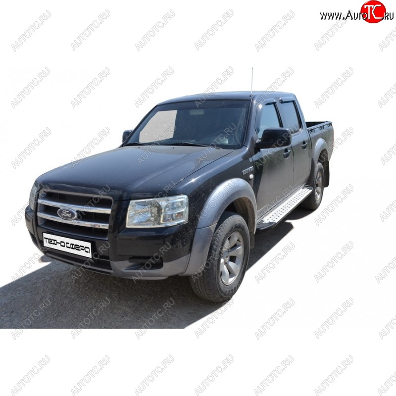 31 999 р. Порожки для ног Бумер (алюминий)  Ford Ranger (2006-2011) дорестайлинг, рестайлинг  с доставкой в г. Керчь