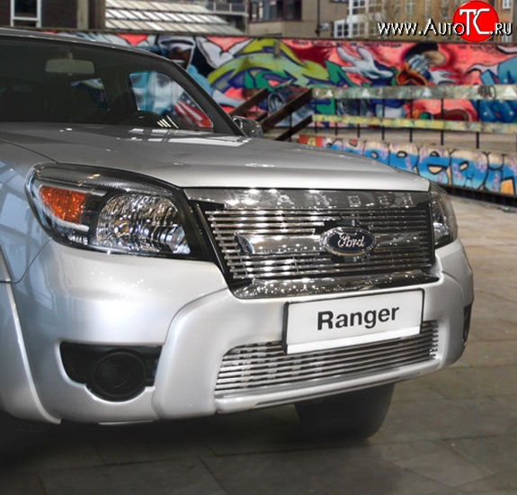 4 949 р. Декоративная вставка решетки радиатора Novline Ford Ranger дорестайлинг (2006-2009)  с доставкой в г. Керчь