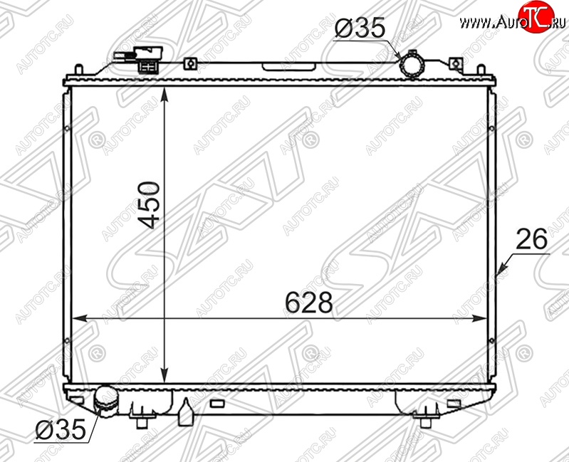 5 849 р. Радиатор двигателя SAT (пластинчатый, 2.5D/2.5TD/2.9D/3.0TD, МКПП) Mazda B-Series (1998-2007) с доставкой в г. Керчь Увеличить фотографию 1 5 849 р. Радиатор двигателя SAT (пластинчатый, 2.5D/2.5TD/2.9D/3.0TD, МКПП) Mazda B-Series (1998-2007) с доставкой в г. Керчь