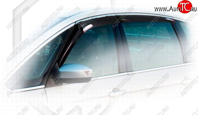 2 079 р. Дефлектора окон CA-Plastic  Ford S-Max  1 (2010-2015) рестайлинг (Classic полупрозрачный)  с доставкой в г. Керчь