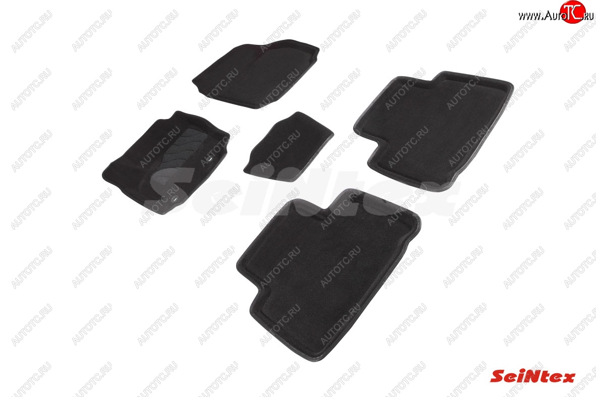 5 449 р. Комплект 3D ковриков в салон (ворсовые / чёрные) Seintex  Ford S-Max  1 (2006-2015) дорестайлинг, рестайлинг  с доставкой в г. Керчь