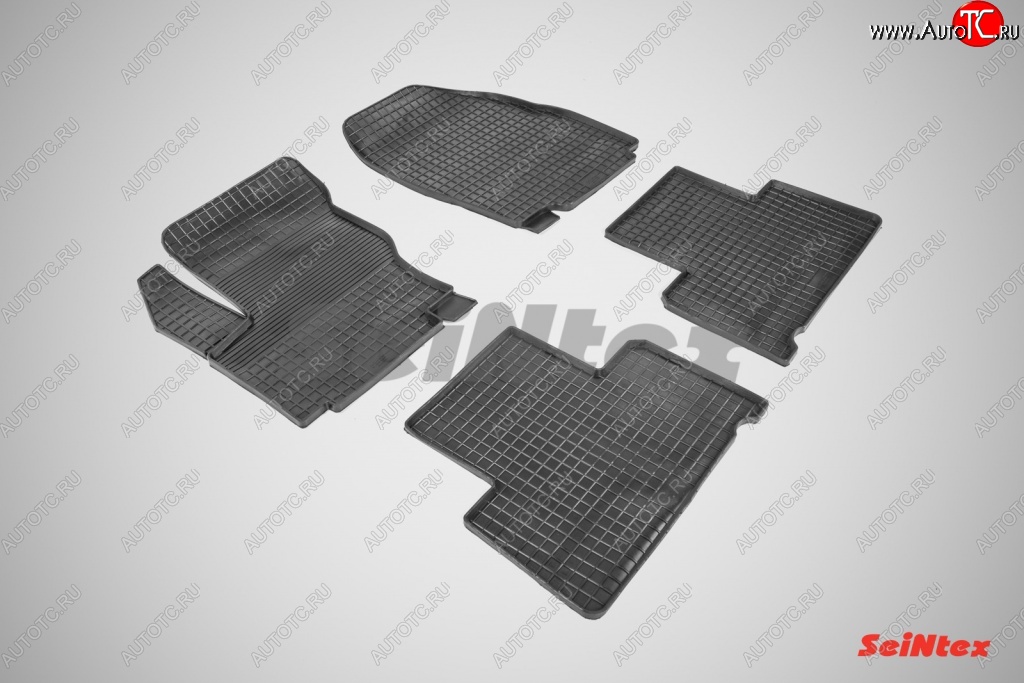 3 269 р. Износостойкие резиновые коврики в салон Сетка Seintex Ford S-Max 1 дорестайлинг (2006-2010)  с доставкой в г. Керчь