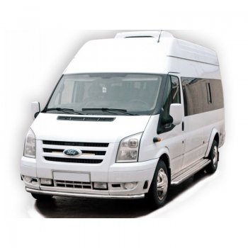 Защита переднего бампера ТехноСфера (Техно Сфера) (нержавейка, d63.5 mm) Ford Transit (2006-2014) цельнометаллический фургон