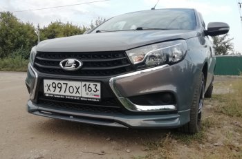 1 179 р. Центральная планка между клыками VTS переднего бампера Лада Веста 2180 седан дорестайлинг (2015-2023) (Неокрашенная)  с доставкой в г. Керчь. Увеличить фотографию 6