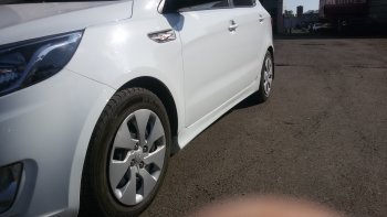 4 099 р. Пороги накладки Drive KIA Rio 3 QB хэтчбек 5 дв. рестайлинг (2015-2017) (Неокрашенные)  с доставкой в г. Керчь. Увеличить фотографию 7
