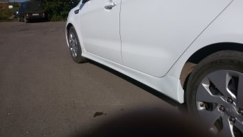 4 099 р. Пороги накладки Drive KIA Rio 3 QB хэтчбек 5 дв. рестайлинг (2015-2017) (Неокрашенные)  с доставкой в г. Керчь. Увеличить фотографию 5