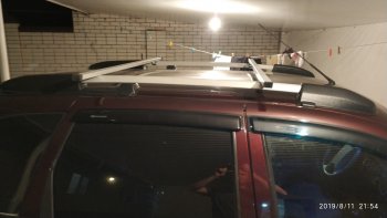 2 499 р. Рейлинги и поперечины Metall-Design (крыша с рёбрами жёсткости)  Лада Калина ( 1117,  2194) (2004-2018) универсал (Крыша с короткими рёбрами. Цвет: серебристый)  с доставкой в г. Керчь. Увеличить фотографию 7