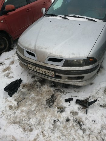 2 549 р. Решётка радиатора GT Dynamics (с литыми ресничками) Mitsubishi Carisma (1999-2004) (Неокрашенная)  с доставкой в г. Керчь. Увеличить фотографию 3