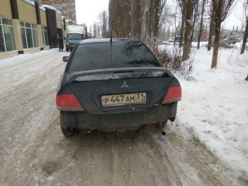 4 099 р. Средний спойлер 2.0 стандарт Mitsubishi Lancer 9 CS седан 1-ый рестайлинг (2003-2005) (Без места под стоп-сигнал, Неокрашенный)  с доставкой в г. Керчь. Увеличить фотографию 8