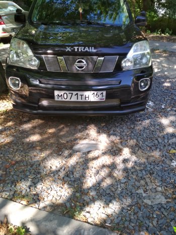 9 449 р. Защита переднего бампера из трубы d76 Slitkoff  Nissan X-trail  2 T31 (2007-2011) дорестайлинг (Цвет: серебристый)  с доставкой в г. Керчь. Увеличить фотографию 2