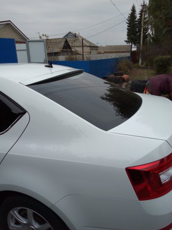 4 649 р. Козырёк на заднее стекло RS  Skoda Octavia  A7 (2012-2017) дорестайлинг лифтбэк (Неокрашенный)  с доставкой в г. Керчь. Увеличить фотографию 8