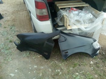 9 989 р. Переднее левое крыло (стеклопластик) Fiberplast Mercedes-Benz Vito W638 (1996-2003)  с доставкой в г. Керчь. Увеличить фотографию 9