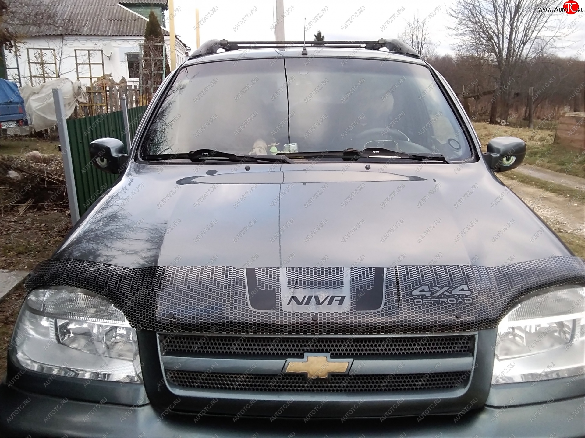 2 399 р. Дефлектор капота CA-Plastiс  Chevrolet Niva  2123 (2009-2020), Лада 2123 (Нива Шевроле) (2009-2021) (Серия Art черная)  с доставкой в г. Керчь