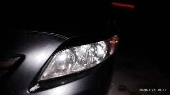 1 299 р. Комплект ресничек на фары Sport  Toyota Corolla  E150 (2006-2010) седан дорестайлинг (Неокрашенные)  с доставкой в г. Керчь. Увеличить фотографию 13