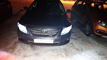 1 299 р. Комплект ресничек на фары Sport  Toyota Corolla  E150 (2006-2010) седан дорестайлинг (Неокрашенные)  с доставкой в г. Керчь. Увеличить фотографию 12