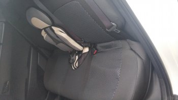 5 999 р. Чехлы для сидений Lord Autofashion Дублин (жаккард, спинка 60/40, 2 Г-образных подголовника)  Hyundai Creta  GS (2015-2021) дорестайлинг, рестайлинг (Черный, вставка Прямоугольник чёрный)  с доставкой в г. Керчь. Увеличить фотографию 4