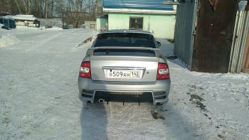 6 899 р. Задний бампер на автомобиль Лекс  Лада Приора  2172 (2008-2014) хэтчбек дорестайлинг (Неокрашенный)  с доставкой в г. Керчь. Увеличить фотографию 4