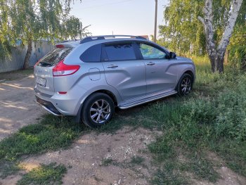 7 949 р. Рейлинги Petroil Tuning Лада XRAY (2016-2022) (Серебристый муар)  с доставкой в г. Керчь. Увеличить фотографию 7