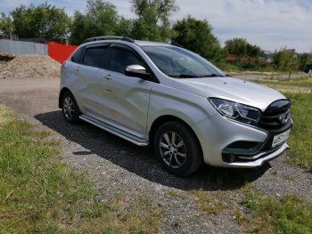 7 949 р. Рейлинги Petroil Tuning Лада XRAY (2016-2022) (Серебристый муар)  с доставкой в г. Керчь. Увеличить фотографию 8