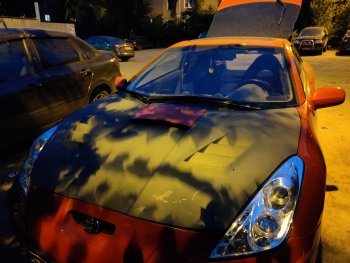 9 399 р. Пластиковый капот TRD Toyota Celica T230 (1999-2006)  с доставкой в г. Керчь. Увеличить фотографию 7