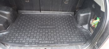 1 539 р. Коврик в багажник SeiNtex (полимер) Hyundai Tucson JM (2004-2010)  с доставкой в г. Керчь. Увеличить фотографию 3