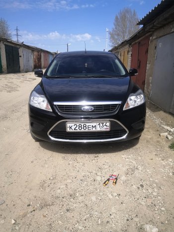 2 169 р. Вставка в центральную часть бампера SAT (с молдингом) Ford Focus 2 хэтчбэк 3 дв. рестайлинг (2007-2011)  с доставкой в г. Керчь. Увеличить фотографию 2