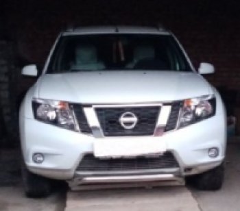 1 169 р. Защита переднего бампера Souz-96 (d60) Nissan Terrano D10 дорестайлинг (2013-2016)  с доставкой в г. Керчь. Увеличить фотографию 2