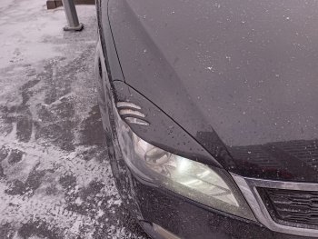 799 р. Реснички на фары KURAJ KIA Ceed 1 ED дорестайлинг, хэтчбэк 5 дв. (2006-2010) (Неокрашенные)  с доставкой в г. Керчь. Увеличить фотографию 4
