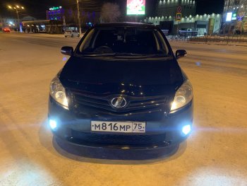 1 899 р. Дефлектор капота CA-Plastiс  Toyota Auris  E150 (2010-2012) хэтчбэк 5 дв. рестайлинг (Classic черный, Без надписи)  с доставкой в г. Керчь. Увеличить фотографию 3