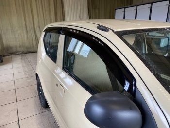1 899 р. Ветровики дверей CA-Plastic  Suzuki Alto  HA36/36V (2014-2021) хэтчбек 5 дв. дорестайлинг (Classic полупрозрачный)  с доставкой в г. Керчь. Увеличить фотографию 4