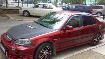 7 299 р. Передний бампер VeilSide Honda Civic EJ,EK,EM седан дорестайлинг (1995-1998) (кузов: седан)  с доставкой в г. Керчь. Увеличить фотографию 5