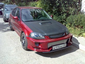 7 299 р. Передний бампер VeilSide Honda Civic EJ,EK,EM седан дорестайлинг (1995-1998) (кузов: седан)  с доставкой в г. Керчь. Увеличить фотографию 7
