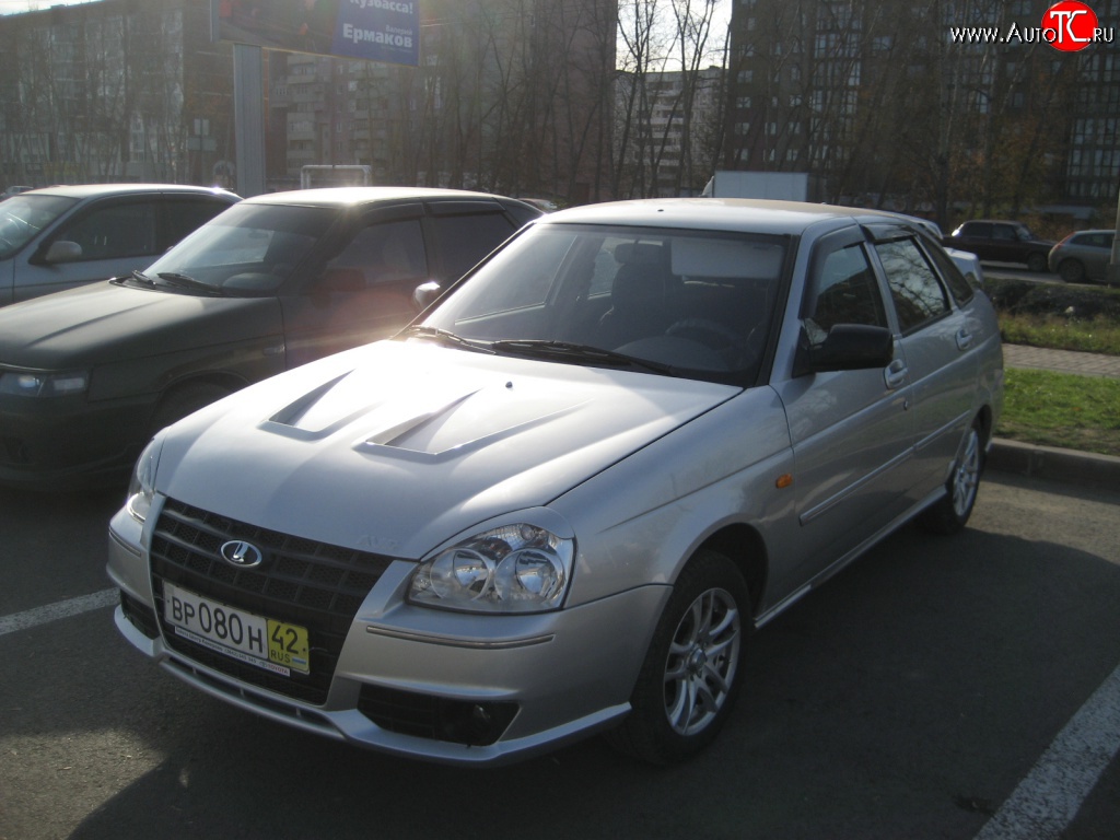 12 999 р. Пластиковый капот AVR Лада Приора 2171 универсал дорестайлинг  (2008-2014) (Неокрашенный, Без отверстий)  с доставкой в г. Керчь