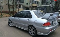 4 189 р. Накладка на задний бампер M-VRS Mitsubishi Lancer 9 CS седан 2-ой рестайлинг (2005-2009) (Неокрашенная)  с доставкой в г. Керчь. Увеличить фотографию 2