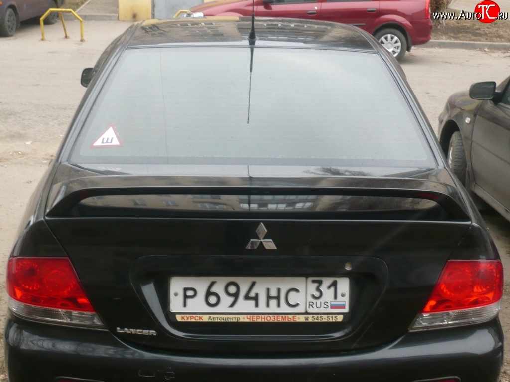 4 099 р. Средний спойлер 2.0 стандарт Mitsubishi Lancer 9 CS седан 1-ый рестайлинг (2003-2005) (Без места под стоп-сигнал, Неокрашенный)  с доставкой в г. Керчь