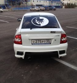 6 899 р. Задний бампер на автомобиль Лекс  Лада Приора  2172 (2008-2014) хэтчбек дорестайлинг (Неокрашенный)  с доставкой в г. Керчь. Увеличить фотографию 3