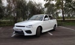 4 499 р. Пороги накладки Ринг 2  Лада Приора ( 2170,  2171,  2172) (2013-2018) седан рестайлинг, универсал рестайлинг, хэтчбек рестайлин (Неокрашенные)  с доставкой в г. Керчь. Увеличить фотографию 4