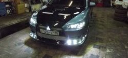 4 749 р. Накладка переднего бампера Mitsubishi global-Tuning Mitsubishi Lancer 10 CY седан рестайлинг (2011-2017) (Неокрашенная)  с доставкой в г. Керчь. Увеличить фотографию 4
