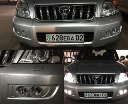 11 799 р. Комплект масок для ПТФ Sport  Toyota Land Cruiser Prado  J120 (2002-2009) (Неокрашенные)  с доставкой в г. Керчь. Увеличить фотографию 6