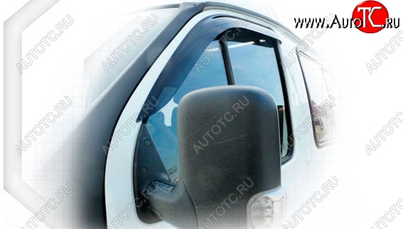 2 599 р. Дефлектора окон CA-Plastiс ГАЗ Баргузин 2217 автобус 2-ой рестайлинг (2010-2025) (Classic полупрозрачный, Без хром.молдинга)  с доставкой в г. Керчь