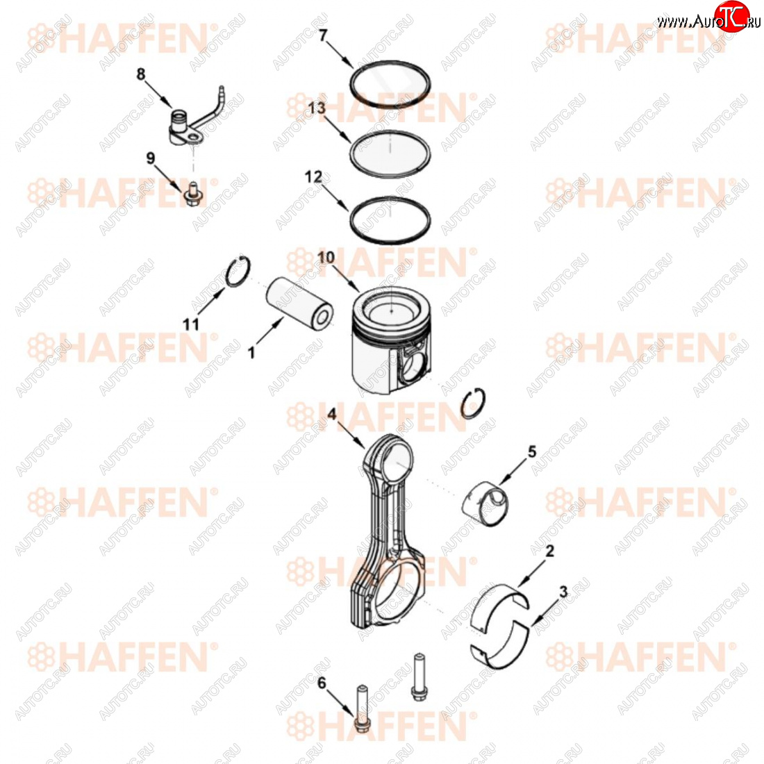 5 399 р. Комплект вкладышей шатунных (оригинал) ISF 2.8 HAFFEN Foton Aumark (BJ11) (2010-2025)  с доставкой в г. Керчь
