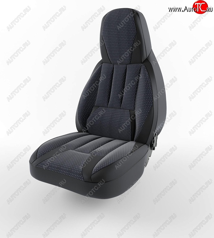 2 999 р. Чехлы для сидений (3-х местная) Lord Autofashion Форсаж (экокожа) ГАЗ ГАЗель 3302 дорестайлинг шасси (1994-2002) (Черный, вставка жаккард Ёж белый)  с доставкой в г. Керчь