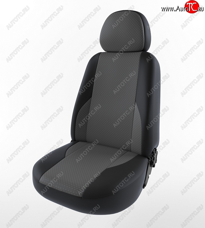 3 399 р. Чехлы для сидений (3-х местная) Lord Autofashion Вегас (экокожа) ГАЗ ГАЗель 3302 дорестайлинг шасси (1994-2002) (Черный, вставка серая)  с доставкой в г. Керчь