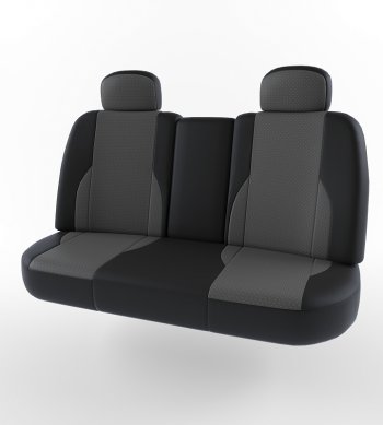 3 399 р. Чехлы для сидений (3-х местная) Lord Autofashion Вегас (экокожа) ГАЗ ГАЗель 3302 дорестайлинг шасси (1994-2002) (Черный, вставка серая)  с доставкой в г. Керчь. Увеличить фотографию 2