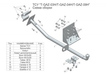 Фаркоп Лидер Плюс (цельносварной, шар тип Н) ГАЗ ГАЗель ( 2705,  2705,Бизнес) (1995-2025) дорестайлинг цельнометаллический фургон, 1-ый рестайлинг цельнометаллический фургон, 2-ой рестайлинг цельнометаллический фургон
