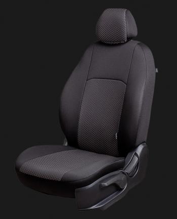 Чехлы для сидений Lord Autofashion Дублин (жаккард, 3 места) ГАЗ ГАЗель ( 3302,  2705,  2705,Бизнес,  3302,Бизнес) (2003-2025) 1-ый рестайлинг бортовой , 1-ый рестайлинг цельнометаллический фургон, 2-ой рестайлинг цельнометаллический фургон, 2-ой рестайлинг шасси (черный/стежок серый)