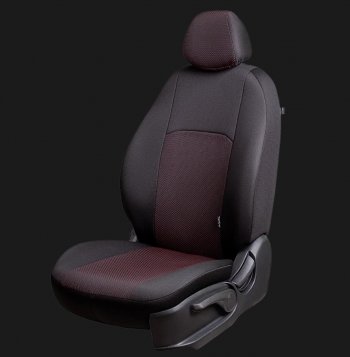 Чехлы для сидений Lord Autofashion Дублин (жаккард, 3 места) ГАЗ ГАЗель Next ( A21,A22, С41, С42,  A31,A32, C45, C46) - ГАЗон Next (черный/ёж красный)