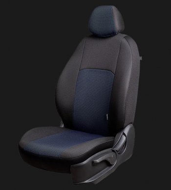 Чехлы для сидений Lord Autofashion Дублин (жаккард, 3 места) ГАЗ ГАЗель Next ( A21,A22, С41, С42,  A31,A32, C45, C46) - ГАЗон Next (черный/ ёж синий)