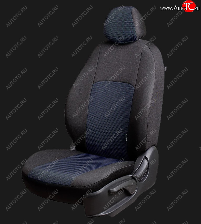 3 899 р. Чехлы для сидений Lord Autofashion Дублин (жаккард, 3 места) ГАЗ ГАЗон Next (2014-2025) (черный/ ёж синий)  с доставкой в г. Керчь